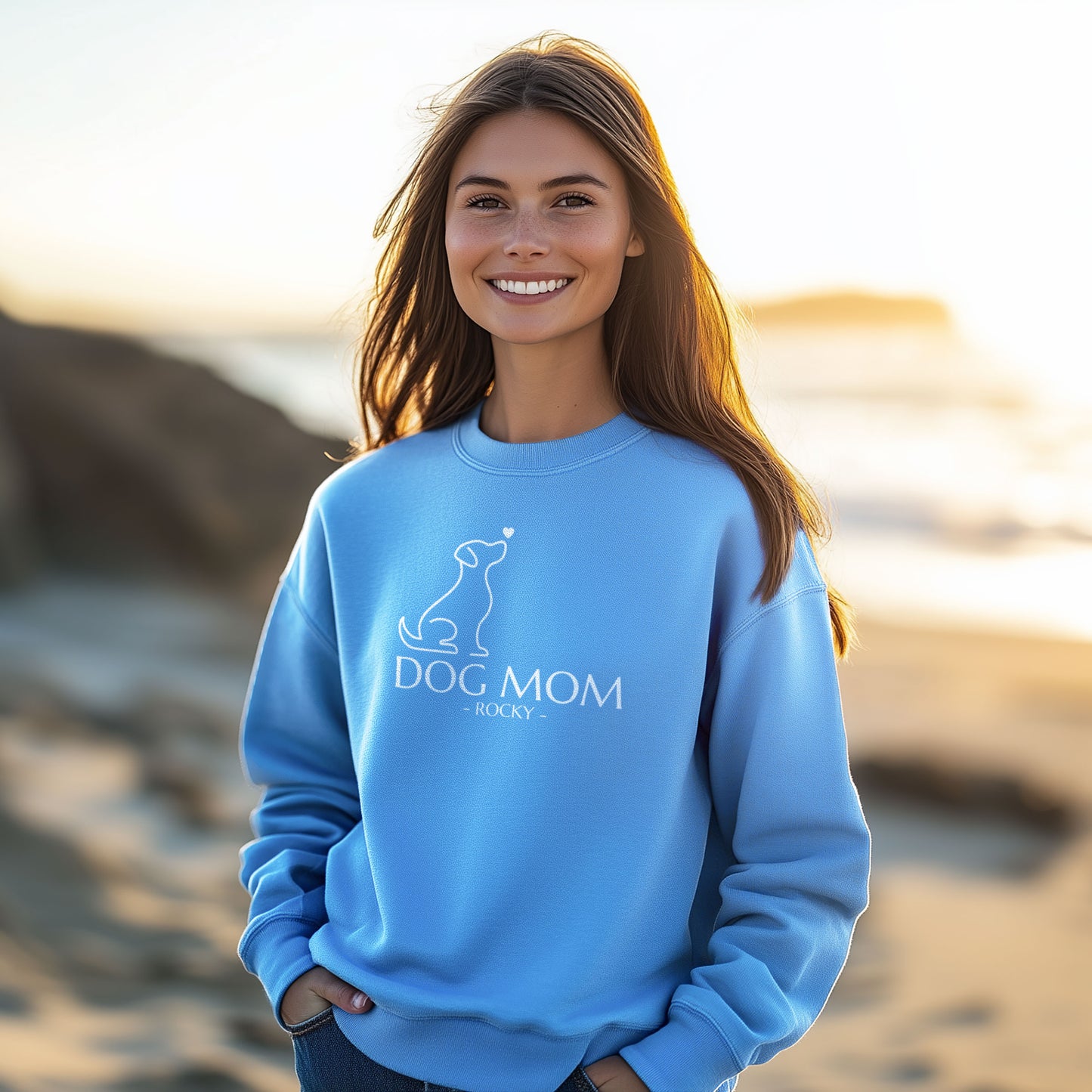 Personalisierbares Dog Mom Sweatshirt – das perfekte Geschenk für Hundeliebhaber