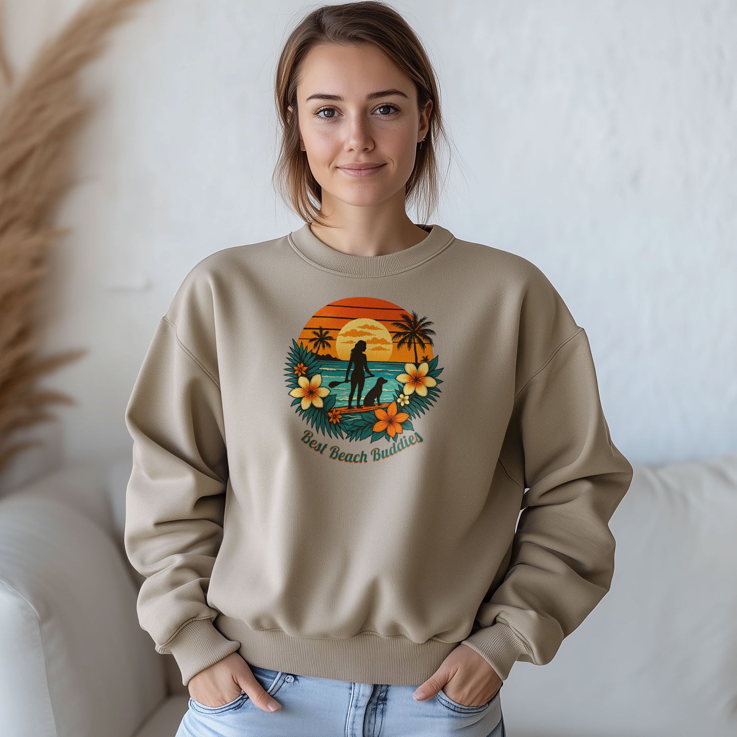 Best Beach Buddies Sweatshirt – Stylisches Statement für Hundeliebhaber