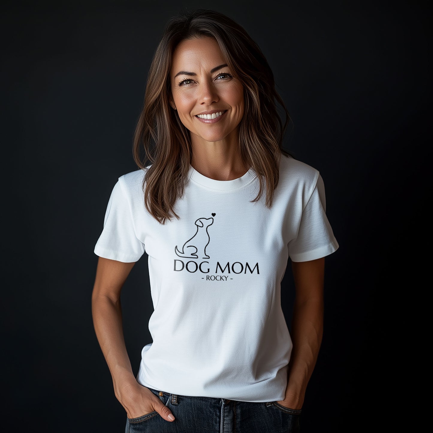 Personalisierbares Dog Mom T‑Shirt – das perfekte Geschenk für Hundeliebhaber