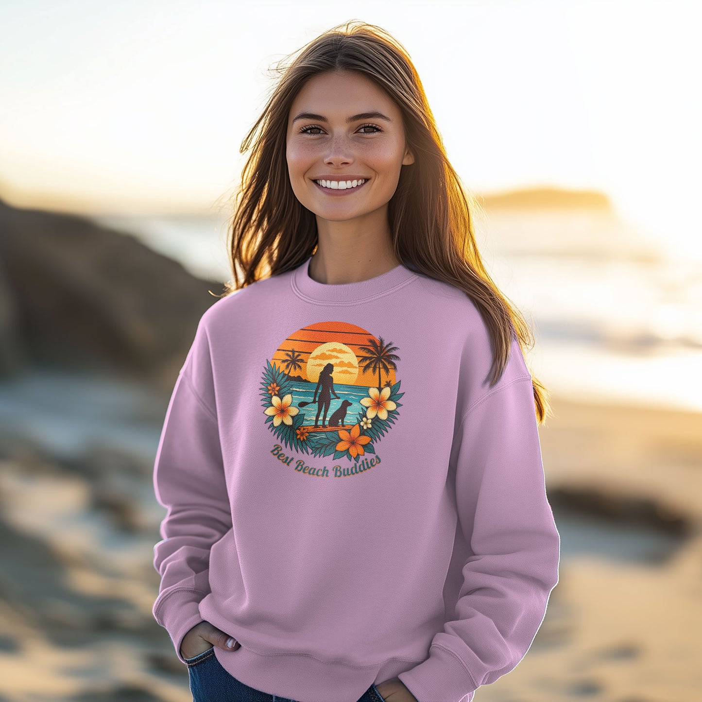 Best Beach Buddies Sweatshirt – Stylisches Statement für Hundeliebhaber