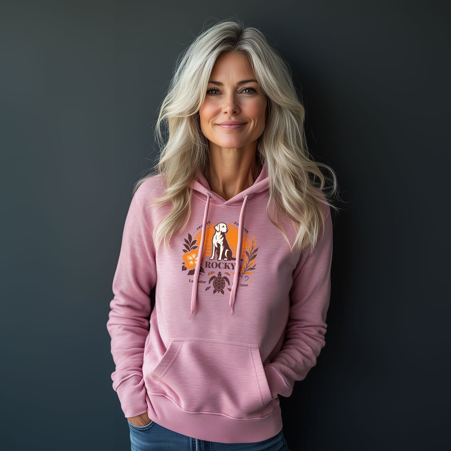 Forever Friends Hoodie – Personalisierbarer Labrador Aloha Hoodie im Retro-Design